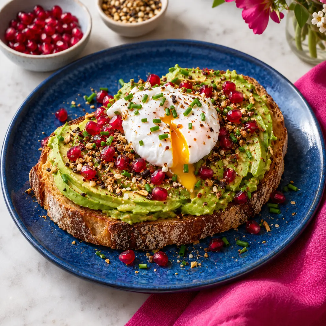 Avocado toast et œuf poché